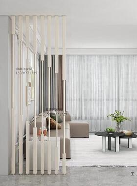 奢代简约铁艺屏风隔断墙入户客厅玄立柱关免现打孔网红轻金XVQ属