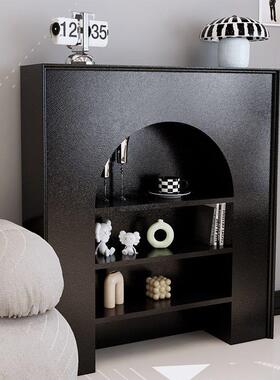 法式壁炉柜收装饰柜室客厅黑色白UDI色简内约摄民宿玄关影置物架