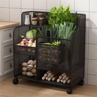 厨房菜置物蔬架放菜篮子层落地动水果收纳多筐可移葱F99S9JSH姜蒜