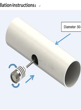 店商款2W不锈钢LEF102D偏手弧光形扶手灯护栏楼梯扶灯灯亮化护栏