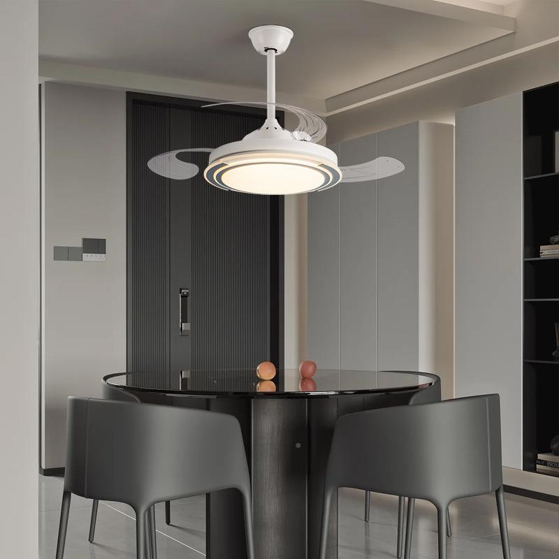 餐厅风扇灯光谱全护扇眼家用电风48寸大隐风力静音12形扇智能吊扇