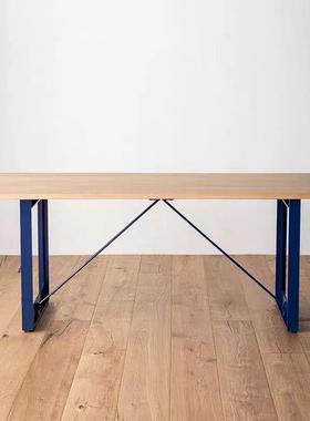 日写字台长方家用桌餐桌老办公桌板风式工作IXL台简约原木书设计