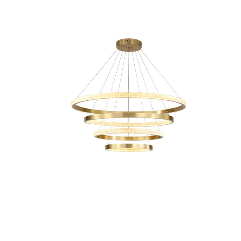 轻奢e客d圆674圈组合大吊灯3个圈4餐厅1.2别墅1.5楼梯环形厅l灯具