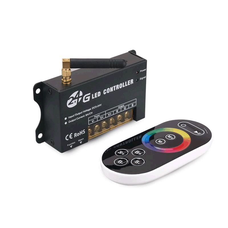 射.4g大功率触摸遥控rgbR灯带控制器F无线频七彩RF201l2ed灯条控