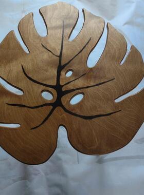 L7龟背竹叶脉变色茶阳几桌子几客厅中古边几角IPI台茶几桌复古风