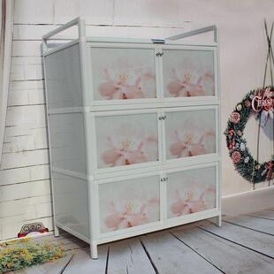 易加厚不锈钢阳金台柜碗柜铝合OUV茶水柜简储物纳柜防水防晒阳台