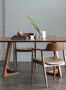 实木餐桌小众木小型餐厅餐桌NAZ椅原简约家户用客桌厅长方形饭餐