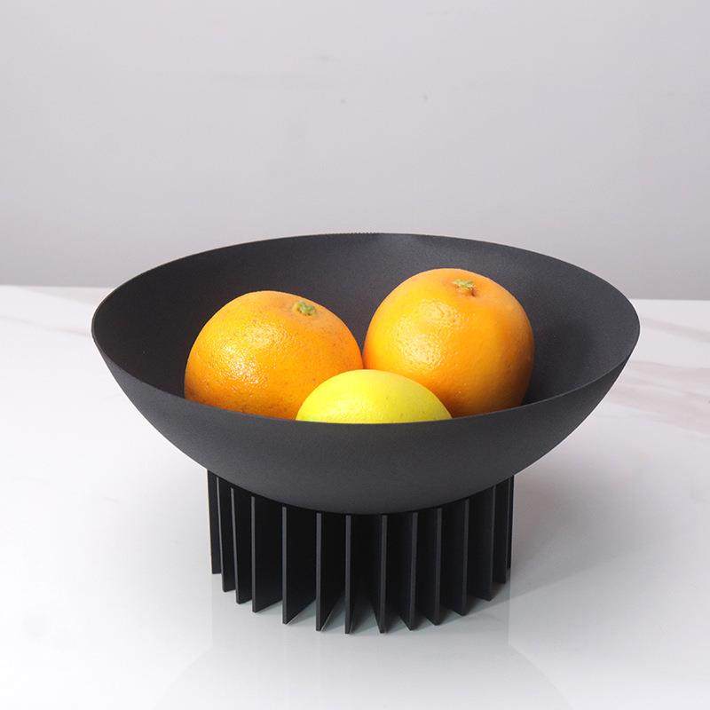 现代简约黑色金属百叶果盘家居样板房装饰品摆件,电子元器件市场,其它元器件,淘宝优惠券,粉丝福利购,淘宝优惠卷