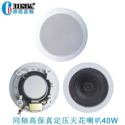 CS-308T吸顶音箱带1寸铜轴高音8寸全频单元40W定压天花喇叭扬声器