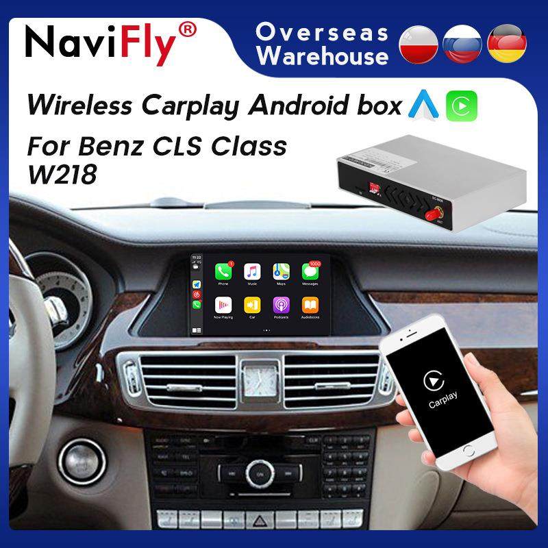 适用奔驰CLSW218原车屏升级即插即用无线CarPlay安卓Auto盒