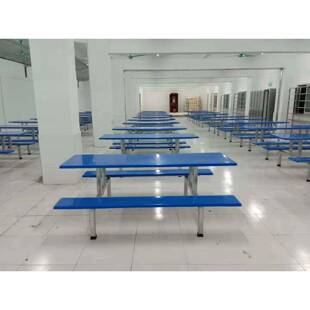 玻璃钢餐桌员工八人座玻璃钢餐桌惠州员工就餐桌