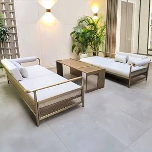 户外不钢沙发庭院WEA园林项目店售楼部防酒水茶防晒家具露台露天