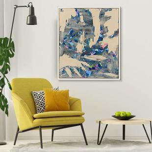 工厂画师绘制室抽象油画客厅卧床头售楼处板样间纯画FBR手绘油画