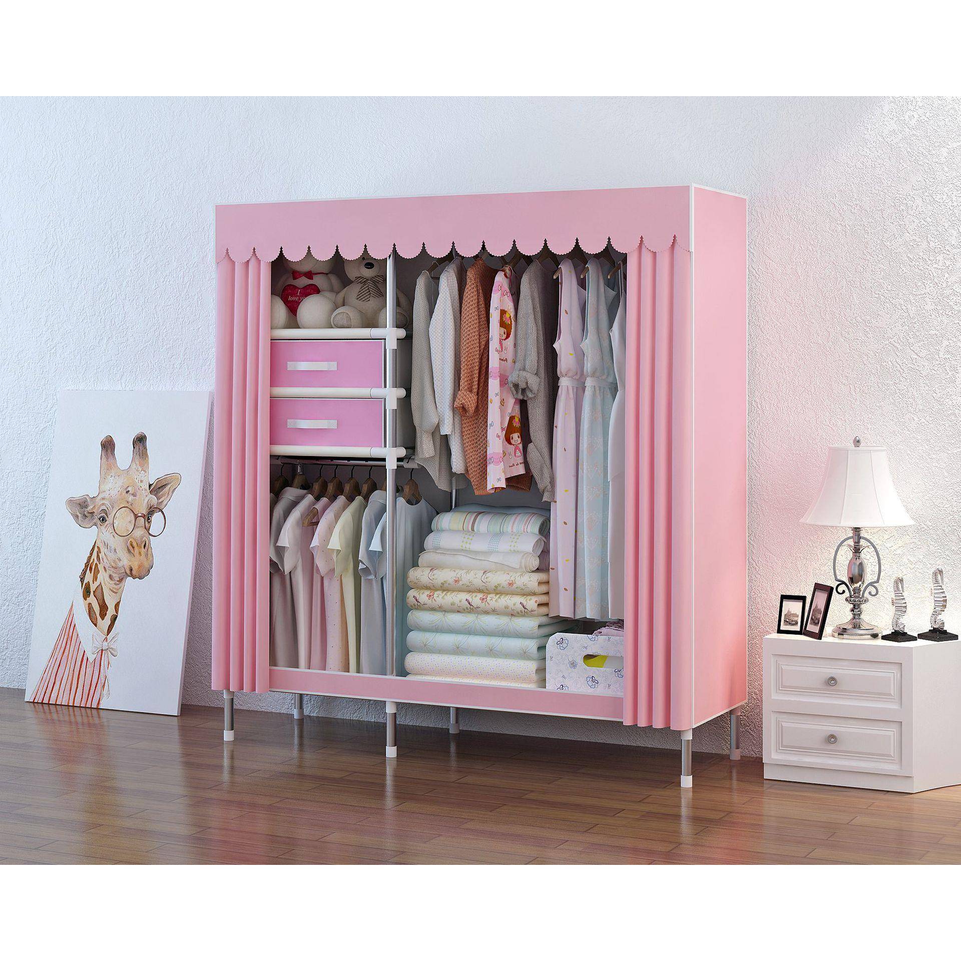 用简易布衣柜出粗租用家布衣柜1XRU9mm加管抽房屉式