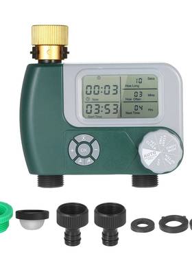 新款双接口浇水定水时器浇花CMW器智显能大溉屏幕数定时器浇灌工