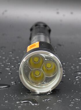 新款12v外强光潜水手专TIG电筒防潜水户3XHP70大功率业水照明手电