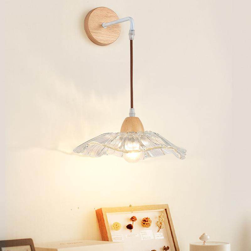 木简风餐厅原吊现代约日式灯木艺吧台饭无品牌/厅灯复古荷叶民宿