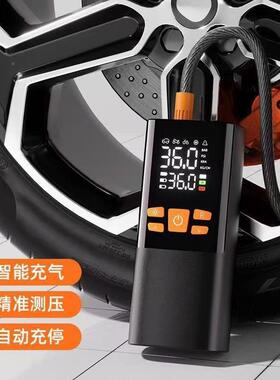 跨境车UTY载充气泵胎能轮充气无线便携汽车数显轮胎打智气式泵多
