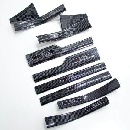 门凯迪拉克16608XT改装专用4碳纤维迎宾踏板踏板槛后护内板门槛条