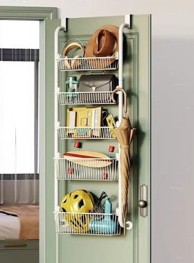 门孔免打卧室后挂架门后挂钩门后IIR挂篮门后纳架衣物文具收雨伞
