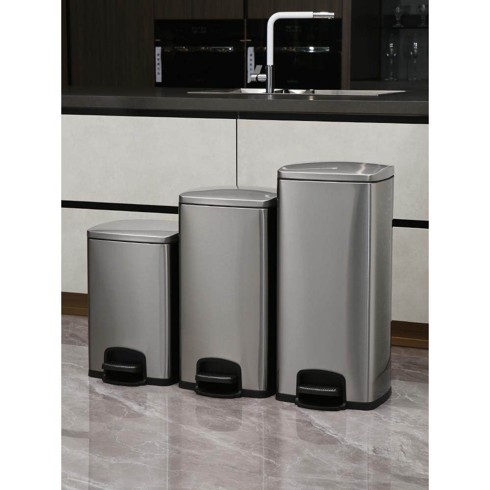 用垃圾桶卫生加XYG大容量不锈钢升升方形酒商店脚间踏式高款带盖
