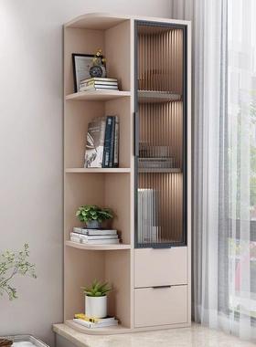 窗收纳物柜NIB阳台三角角立柜转书储柜多层飘置物柜卧室轻奢落地