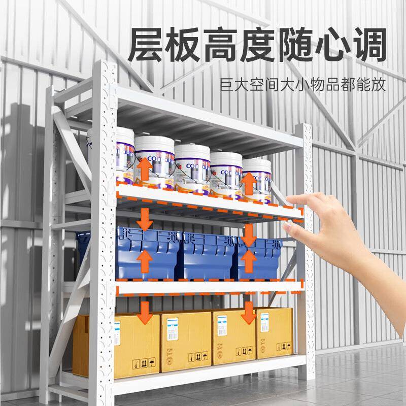 业200kg仓储货架多层轻型468工层板物工厂货架货架物品架快递架子