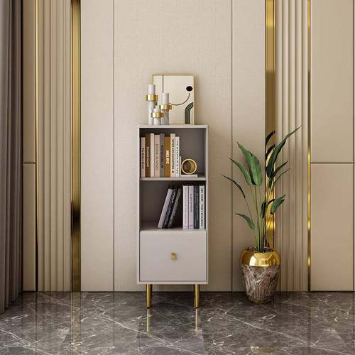 轻奢客厅多书架书柜组合MVT现代约落地物架小户型层板简置收纳柜