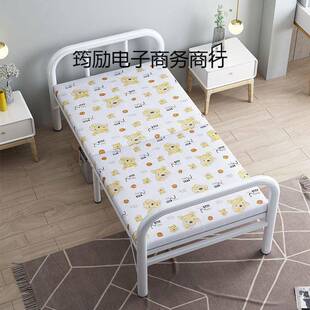 一米五叠的折叠KML床铁床1米5宽铁宽床1米2宽折贴人单床拆单人床