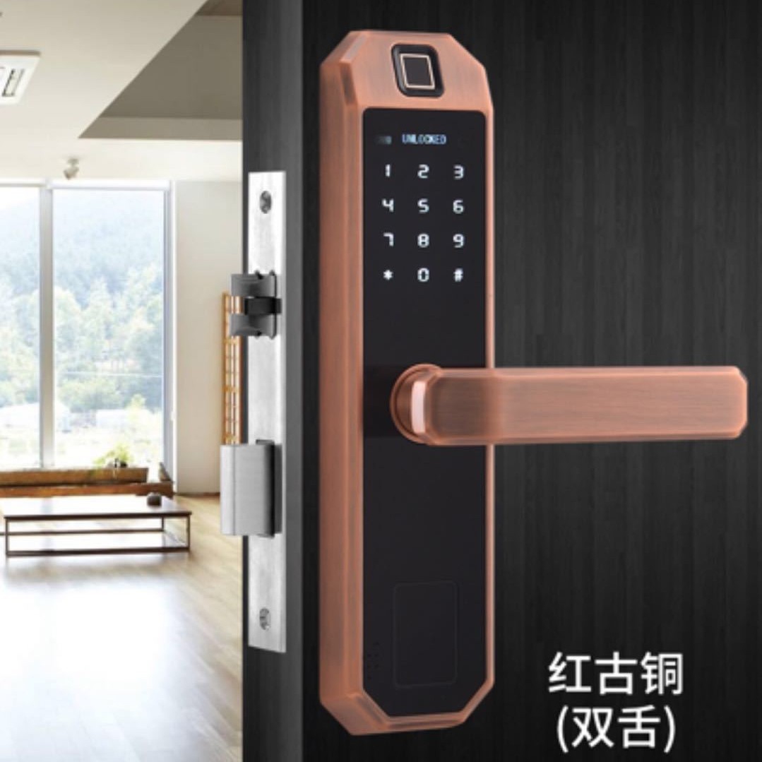 室内门半导体指纹密码智能锁