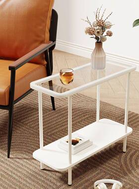 窄家用小桌沙子简窄易发侧边KDU茶几极超卧室床头柜轻奢角几置物