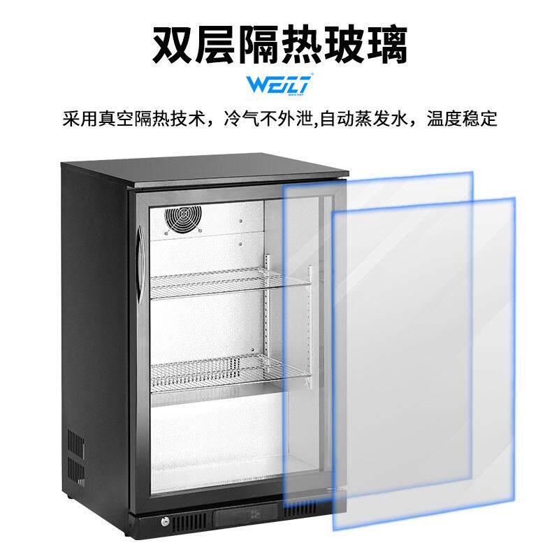 饮酒吧嵌入式138L商示用啤酒展柜吧台式小型886小冰柜料柜展示移
