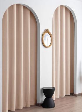 绒布帽5kRCGXNe试衣间门帘衣间门帘服装店更衣尺室帘寸LO打GO免孔