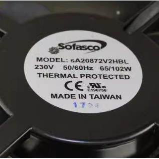 SOFASCO A20872V2HBL 230V 65/102W 20572 散热风扇