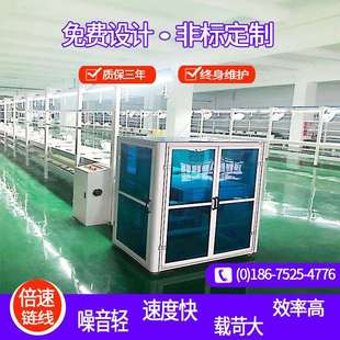 电动滚筒输送线 直流电源设备组装流水生产线 倍速链循环线厂家