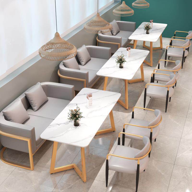 北欧茶餐厅甜品店商用卡座沙发奶茶店沙发桌椅组合休闲咖啡馆沙发