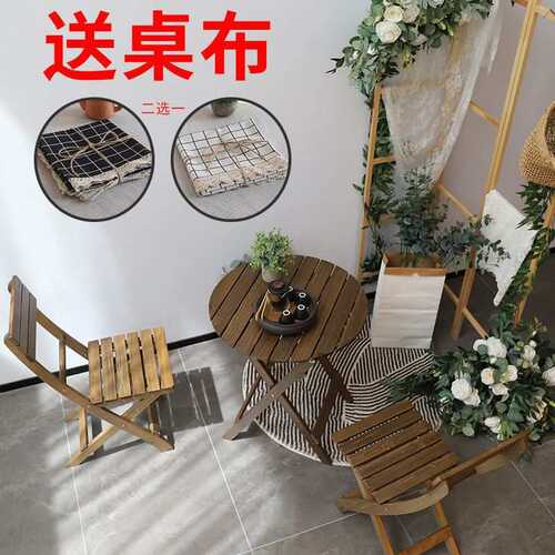 可折叠桌子简易便携式户外小方圆桌吃饭餐桌椅阳台家用摆地摊茶几
