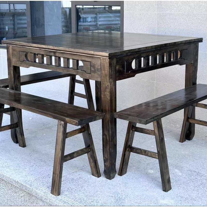 全实木八仙桌正方形老式桌子家用餐桌饭店餐馆中式小方桌吃饭桌子