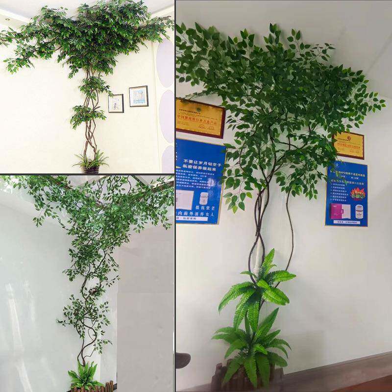 仿真植物装饰管道遮丑假绿植树藤藤条藤蔓缠绕假树枝假树墙体造景