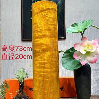 金丝楠木风水柱横财水波纹料圆棒