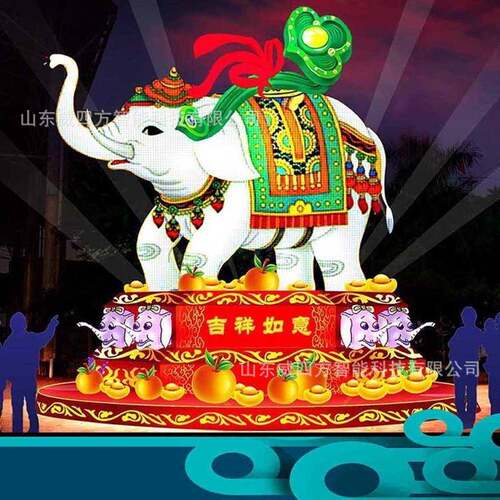 2022户外景区新年春节元宵花会大型花灯彩灯卡通摆件灯笼制作