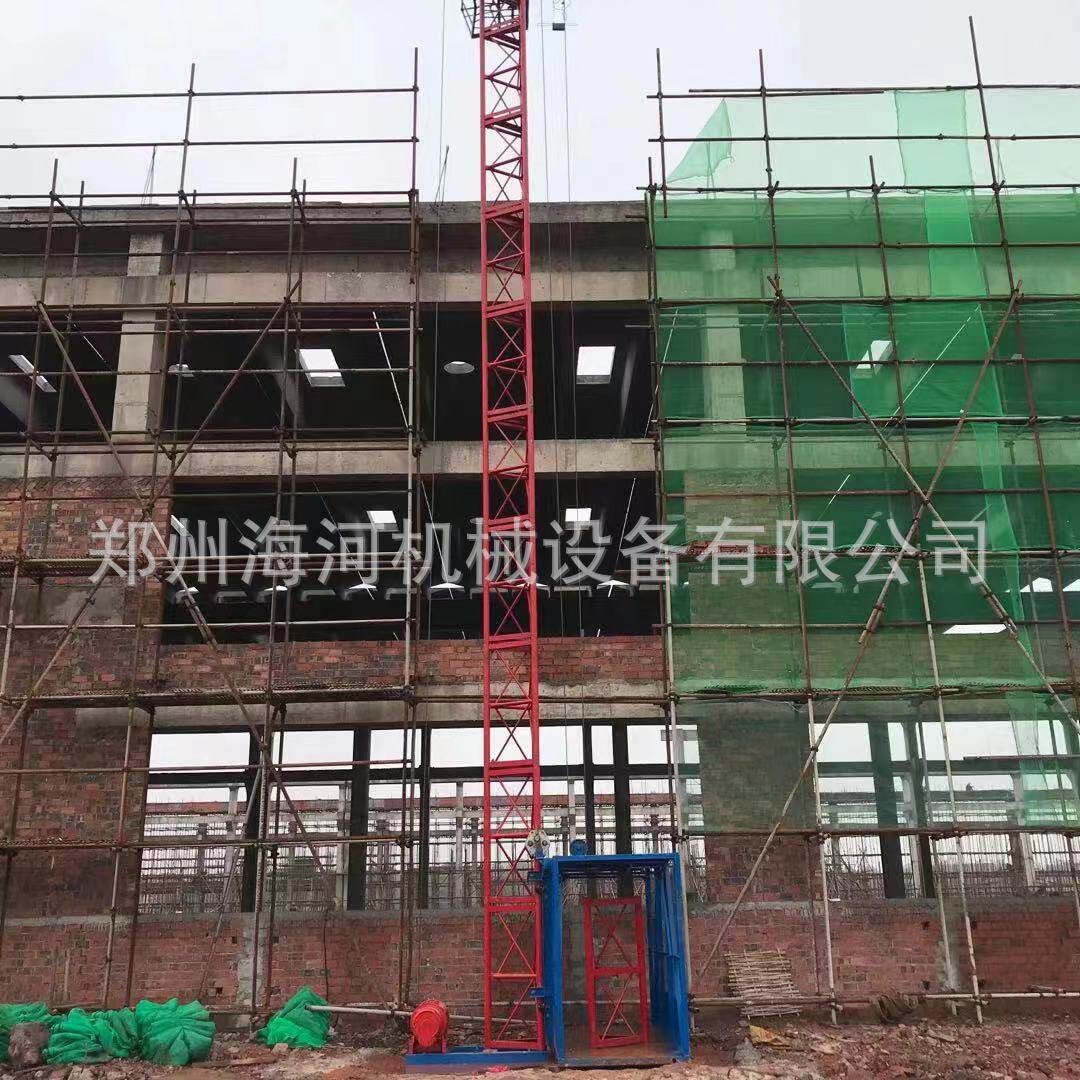 厂房装修物料提升机提料机学校盖楼专业货物升降机单笼双笼施工