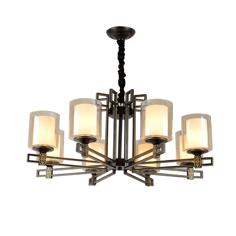 新中式吊灯客厅现代简约酒店大堂铁艺仿古中国风卧室茶楼餐厅灯具