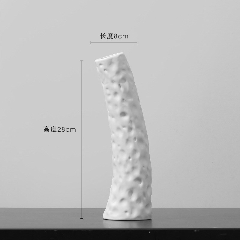 现代简约创意抽象陶瓷花瓶摆件客厅餐桌电视柜酒柜干花插花装饰品
