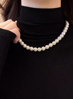 2025新款轻奢小众珍珠毛衣链女