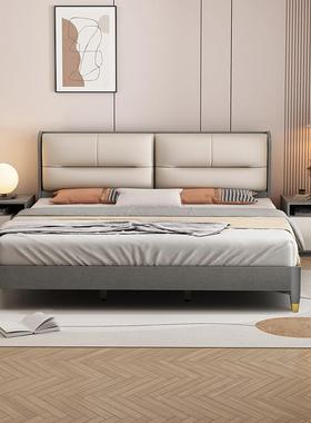 床实木床现LHJ代简约家用卧室双人床1.8米橡床胶储物1.5木米单人