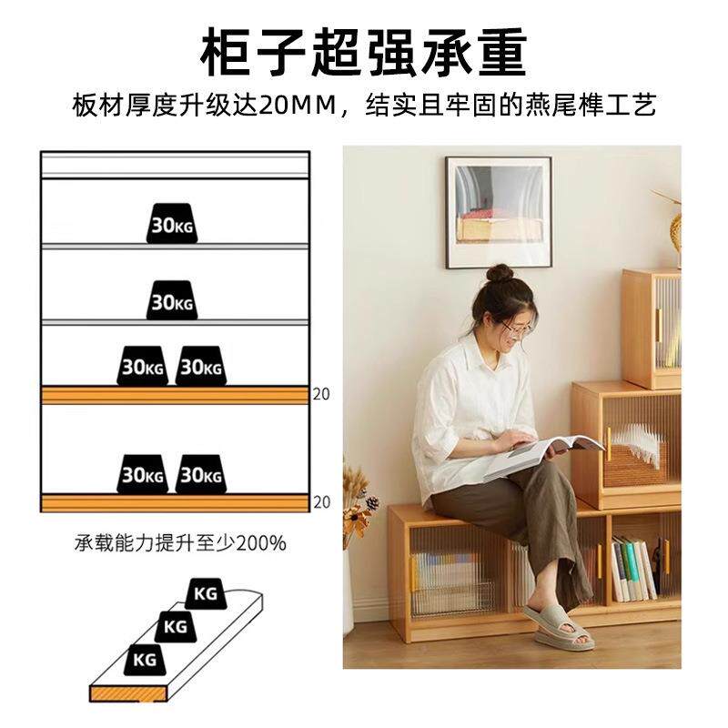 实木飘窗柜矮榻柜PCQ地柜电视柜阳台卧室组条合储物柜柜长柜炕柜