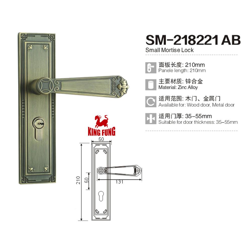 门仿218227锌金古双218227合舌房门锁古铜色机械门锁欧式门锁室内
