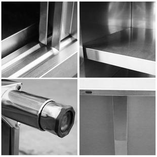 体组装 20不1锈钢推拉工作台整厨房专用URS柜厨桌门子商用家用置物