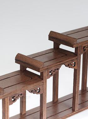 QDQ鸡翅木博阁古架木中式子小多宝紫实砂茶壶茶具架置物架摆件展